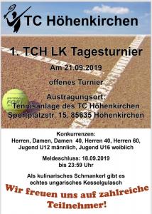 1. TCH LK Tagesturnier - Beginn 8 Uhr!!