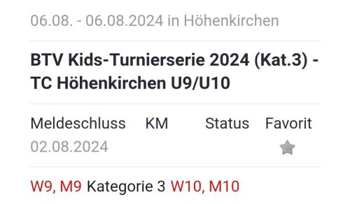 TCH Nachwuchsturnier: Großes Tennis für die Kleinsten am 06.08.24