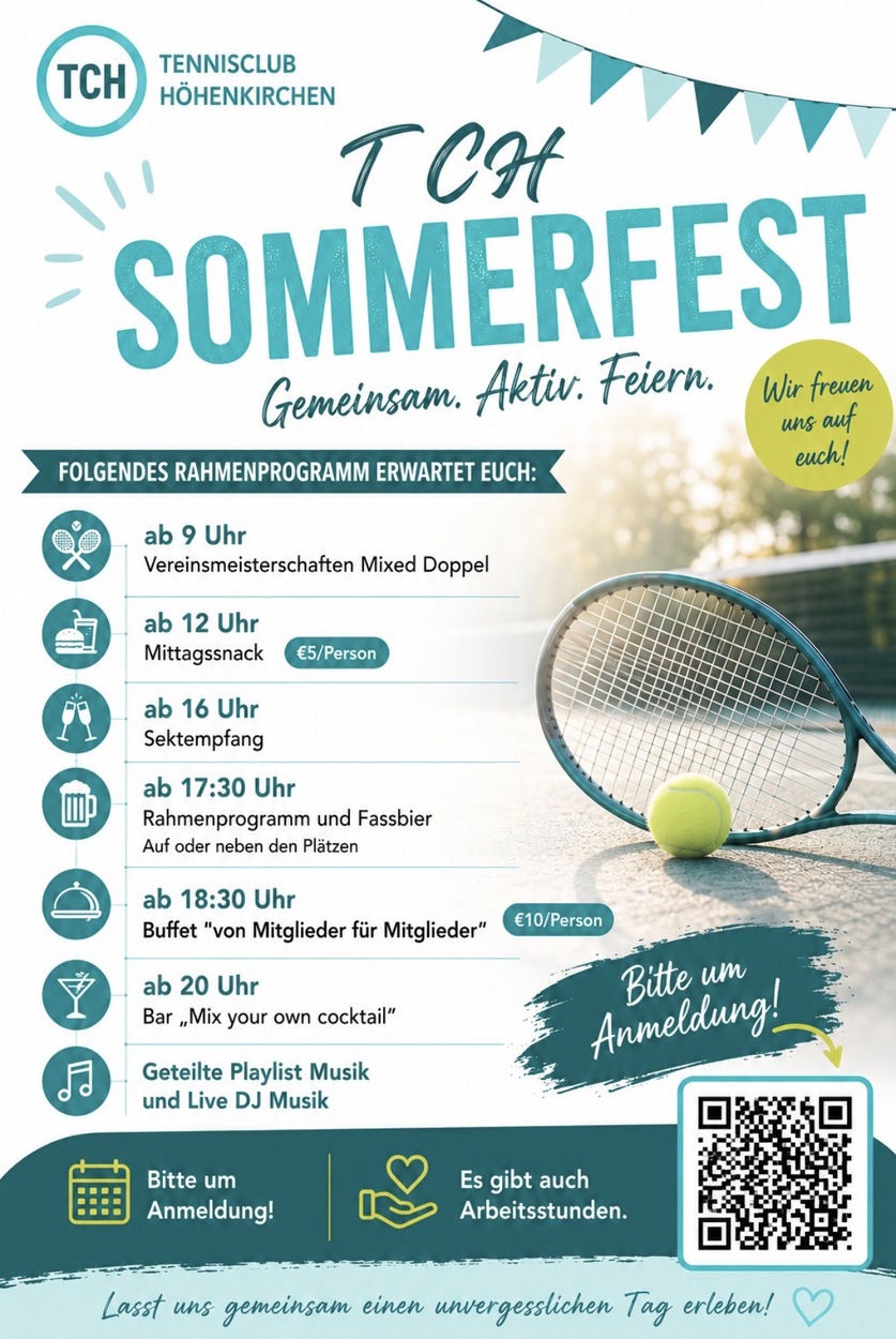 Unser Sommerfest! 25. Juli 2026