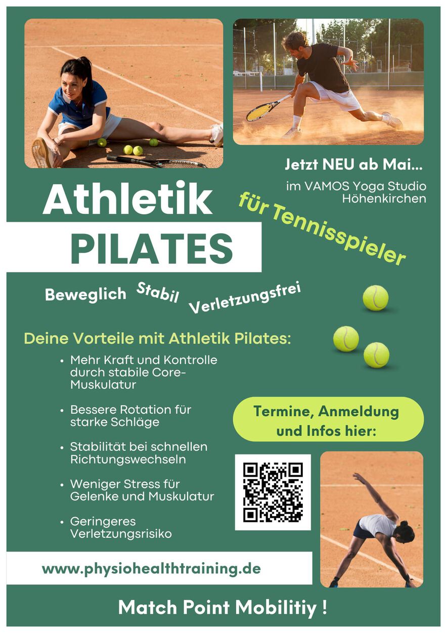 Athletik Pilates für Tennisspieler